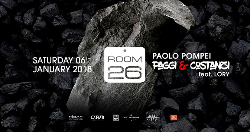 Room 26 Roma Sabato 6 Gennaio 2018 - Il sabato del Room 26 | Discoteche ...