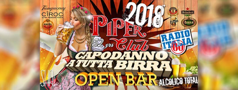 Piper Club 2018 Capodanno 31 Dicembre 2017