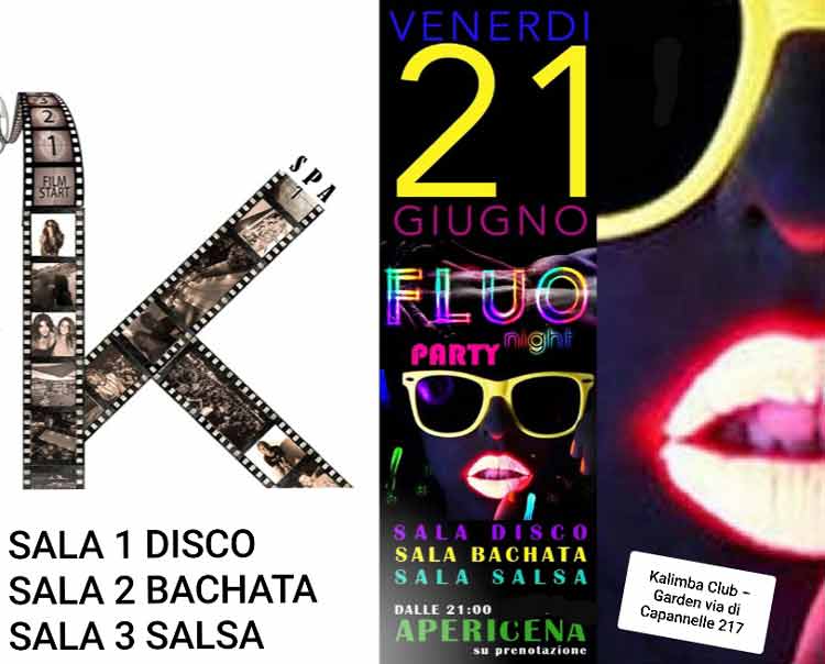 Kalimba Club Venerdì 21 Giugno 2019 - Apericena e Disco