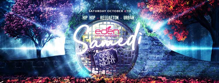 EDEN Roma Sabato 6 Ottobre 2018 -Samedì Ingresso Omaggio